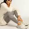 Dad-Star pentru femei, din plasă albă și piele de căprioară Dad-Star pentru femei, din plasă albă și piele de căprioară