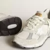Dad-Star pentru femei, din plasă albă și piele de căprioară Dad-Star pentru femei, din plasă albă și piele de căprioară