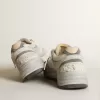 Dad-Star pentru femei, din plasă albă și piele de căprioară Dad-Star pentru femei, din plasă albă și piele de căprioară