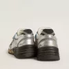 Dad-Star pentru femei, din plasă și piele argintie cu stea din piele de căprioară neagră Dad-Star pentru femei, din plasă și piele argintie cu stea din piele de căprioară neagră