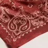 Eșarfă burgund cu model paisley
