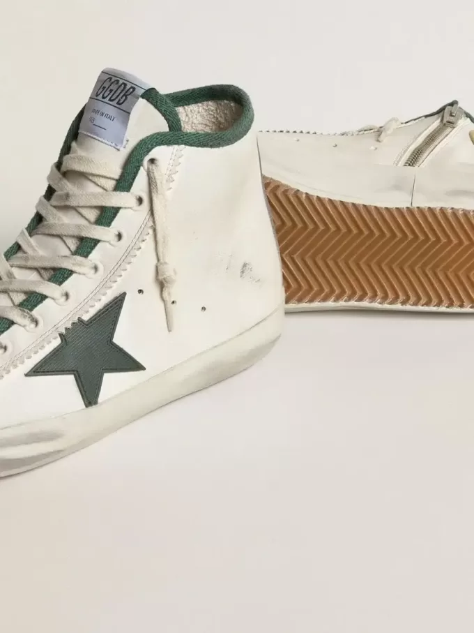 Francy LTD pentru femei, din piele nappa, cu stea verde din cauciuc Francy LTD pentru femei, din piele nappa, cu stea verde din cauciuc