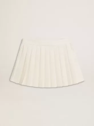 Fustă mini plisată albă Star