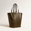 Geantă 24/7 North South din piele neagră uzată, cu mânere reglabile Geantă 24/7 North South din piele neagră uzată, cu mânere reglabile