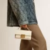 Geantă mică Venezia din piele de culoarea untului, cu detalii aurii Geantă mică Venezia din piele de culoarea untului, cu detalii aurii