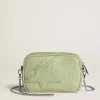 Geantă Mini Star din piele verde deschis cu imprimeu de șarpe Geantă Mini Star din piele verde deschis cu imprimeu de șarpe