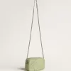 Geantă Mini Star din piele verde deschis cu imprimeu de șarpe Geantă Mini Star din piele verde deschis cu imprimeu de șarpe