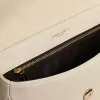 Geantă Sally medie din piele porțelanată, cu cataramă și curea de umăr contrastantă Geantă Sally medie din piele porțelanată, cu cataramă și curea de umăr contrastantă
