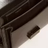 Geantă Venezia din piele metalizată neagră cu detalii negre Geantă Venezia din piele metalizată neagră cu detalii negre