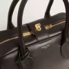 Geantă Vita din piele neagră netedă cu detalii aurii Geantă Vita din piele neagră netedă cu detalii aurii