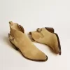 Ghete Patty din piele de căprioară cerată, culoare nisip Ghete Patty din piele de căprioară cerată, culoare nisip