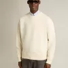 Hanorac alb învechit cu logo inversat pe spate – Jersey Capsule Hanorac alb învechit cu logo inversat pe spate – Jersey Capsule