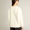 Hanorac alb învechit cu logo inversat pe spate – Jersey Capsule Hanorac alb învechit cu logo inversat pe spate – Jersey Capsule