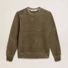 Hanorac din bumbac de culoare fag, cu efect vintage Hanorac din bumbac de culoare fag, cu efect vintage