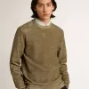 Hanorac din bumbac de culoare fag, cu efect vintage Hanorac din bumbac de culoare fag, cu efect vintage