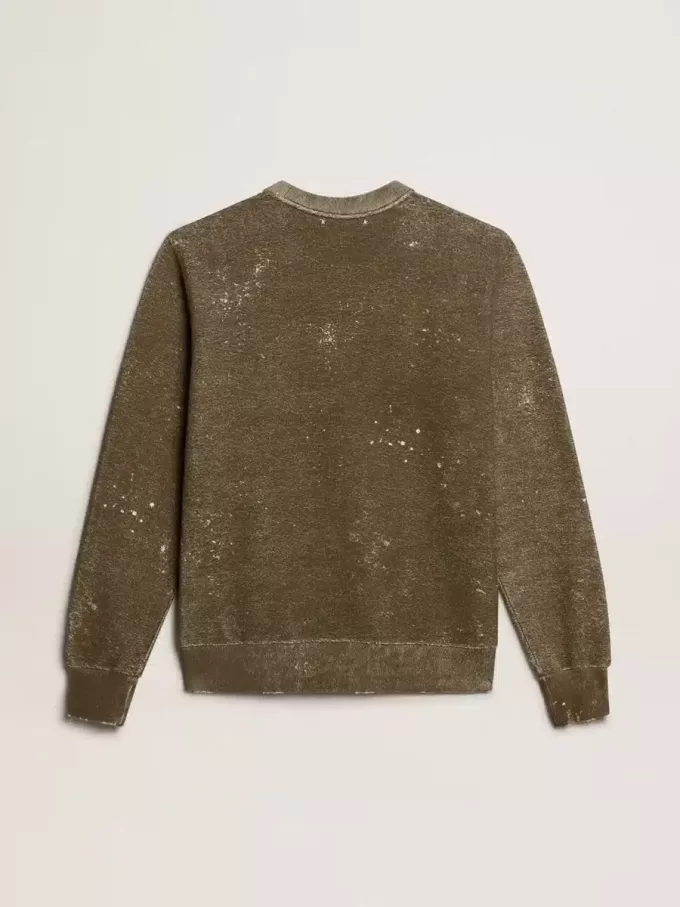 Hanorac din bumbac de culoare fag, cu efect vintage Hanorac din bumbac de culoare fag, cu efect vintage