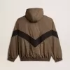 Hanorac în bej și negru cu model houndstooth Hanorac în bej și negru cu model houndstooth