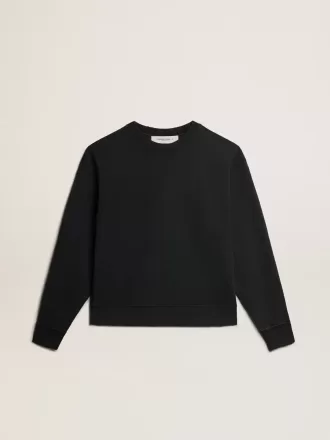 Hanorac negru spălat, cu logo inversat pe spate – Jersey Capsule