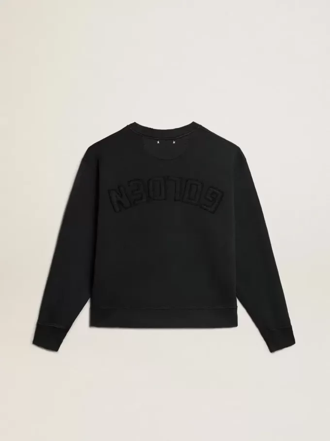 Hanorac negru spălat, cu logo inversat pe spate – Jersey Capsule Hanorac negru spălat, cu logo inversat pe spate – Jersey Capsule