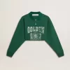 Hanorac polo verde pentru femei, cu imprimeu Hanorac polo verde pentru femei, cu imprimeu
