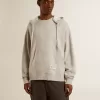 Hanorac unisex din bumbac cu glugă și imprimeu pe spate