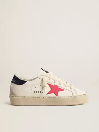Hi Star cu stea din piele fucsia și călcâi albastru cu sclipici Hi Star cu stea din piele fucsia și călcâi albastru cu sclipici