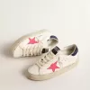 Hi Star cu stea din piele fucsia și călcâi albastru cu sclipici Hi Star cu stea din piele fucsia și călcâi albastru cu sclipici