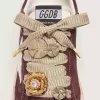Șireturi brodate „Vintage” bej cu aplicații decorative Șireturi brodate „Vintage” bej cu aplicații decorative