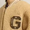 Jacheta bomber din fleece bej pentru copii
