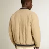 Jacheta bomber matlasată din bumbac, de culoare kaki Jacheta bomber matlasată din bumbac, de culoare kaki