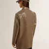 Jacheta pentru femei cu model houndstooth și broderie cu paiete pe toată suprafața Jacheta pentru femei cu model houndstooth și broderie cu paiete pe toată suprafața