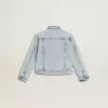 Jacheta ușoară din denim cu broderie
