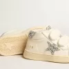 June din piele nappa cu stea argintie strălucitoare și bandă la călcâi June din piele nappa cu stea argintie strălucitoare și bandă la călcâi