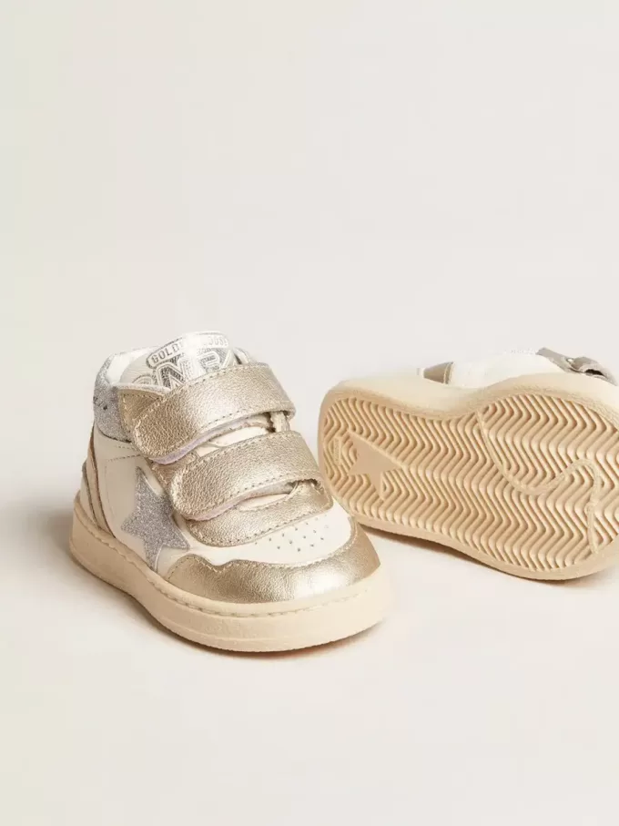 June Junior din piele nappa și inserții din piele metalică cu stea strălucitoare June Junior din piele nappa și inserții din piele metalică cu stea strălucitoare