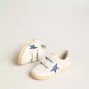 Junior Ball Star cu stea albastră strălucitoare și călcâi din piele de căprioară bej