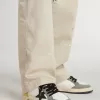 Junior Ball Star din piele nappa albă cu inserții din piele de căprioară verde închis și stea neagră Junior Ball Star din piele nappa albă cu inserții din piele de căprioară verde închis și stea neagră