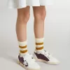 Junior Ball Star în violet strălucitor, cu stea din piele albă și bandă la călcâi Junior Ball Star în violet strălucitor, cu stea din piele albă și bandă la călcâi