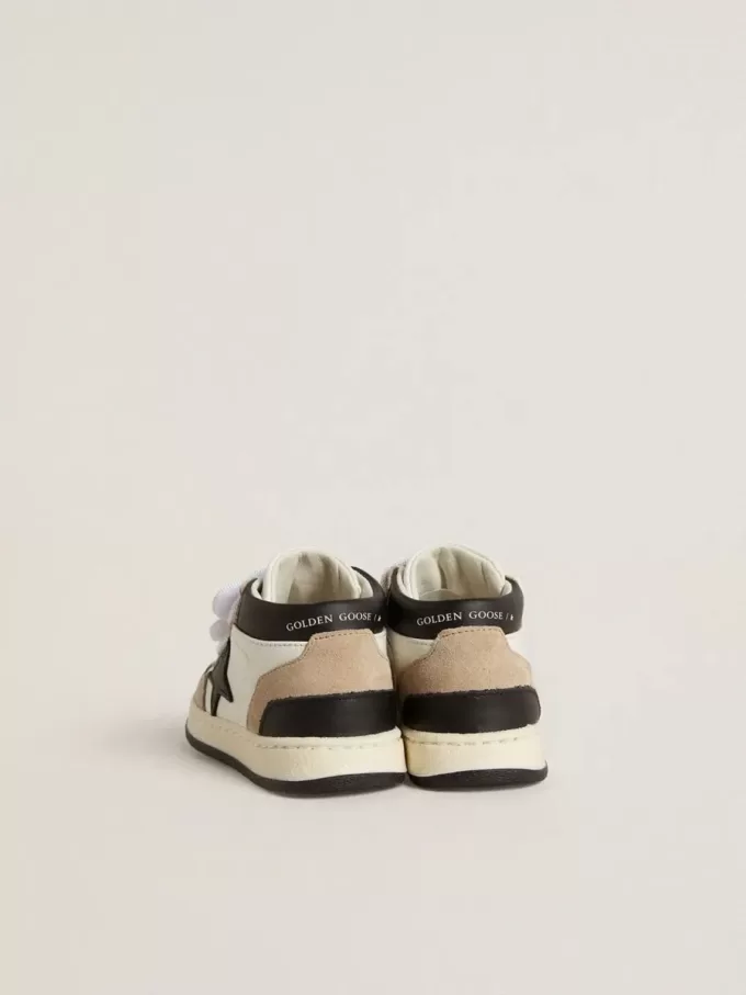 Junior June din piele nappa cu inserții din piele de căprioară și stea din piele neagră