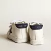 Junior June din piele nappa cu stea din piele de căprioară albastră închisă și bandă la călcâi Junior June din piele nappa cu stea din piele de căprioară albastră închisă și bandă la călcâi