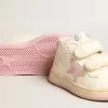 Junior June din piele nappa cu stea din piele de căprioară roz vechi și bandă la călcâi Junior June din piele nappa cu stea din piele de căprioară roz vechi și bandă la călcâi