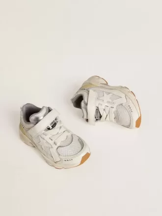 Junior Lightstar din piele albă și plasă, cu stea din piele albă Junior Lightstar din piele albă și plasă, cu stea din piele albă