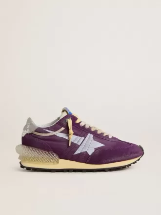 Marathon pentru bărbați, cu parte superioară din nailon violet și stea albă Marathon pentru bărbați, cu parte superioară din nailon violet și stea albă