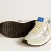 Marathon pentru bărbați, cu partea superioară din nailon alb și stea argintie Marathon pentru bărbați, cu partea superioară din nailon alb și stea argintie