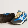 Marathon pentru femei, cu parte superioară din nailon albastru și stea albă Marathon pentru femei, cu parte superioară din nailon albastru și stea albă
