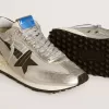 Marathon pentru femei, cu parte superioară din nailon ripstop argintiu și stea neagră Marathon pentru femei, cu parte superioară din nailon ripstop argintiu și stea neagră