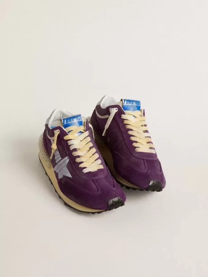 Marathon pentru femei, cu parte superioară din nailon violet și stea albă Marathon pentru femei, cu parte superioară din nailon violet și stea albă