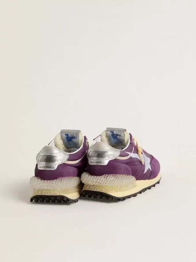 Marathon pentru femei, cu parte superioară din nailon violet și stea albă Marathon pentru femei, cu parte superioară din nailon violet și stea albă