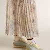 Marathon pentru femei, cu partea superioară din nailon albastru deschis și stea albastru pastel Marathon pentru femei, cu partea superioară din nailon albastru deschis și stea albastru pastel