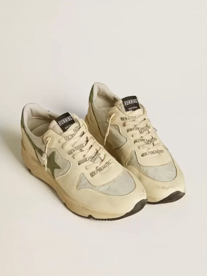 Men’s Running Sole LTD din nailon și piele nappa cu stea din nubuc și bandă la călcâi Men’s Running Sole LTD din nailon și piele nappa cu stea din nubuc și bandă la călcâi