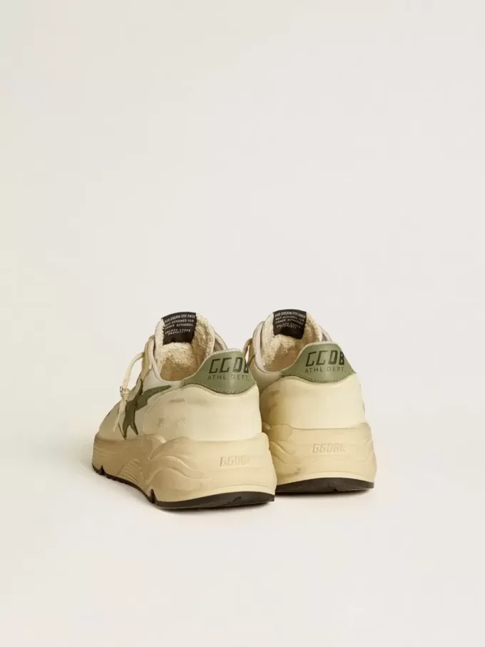 Men’s Running Sole LTD din nailon și piele nappa cu stea din nubuc și bandă la călcâi Men’s Running Sole LTD din nailon și piele nappa cu stea din nubuc și bandă la călcâi